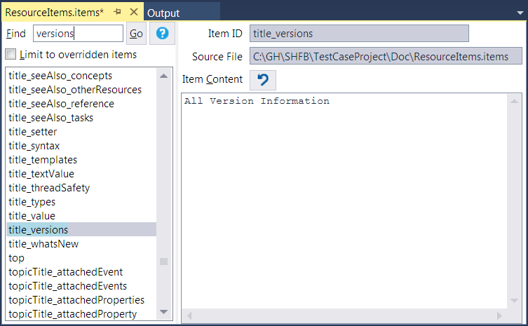 Resource Item File Editor